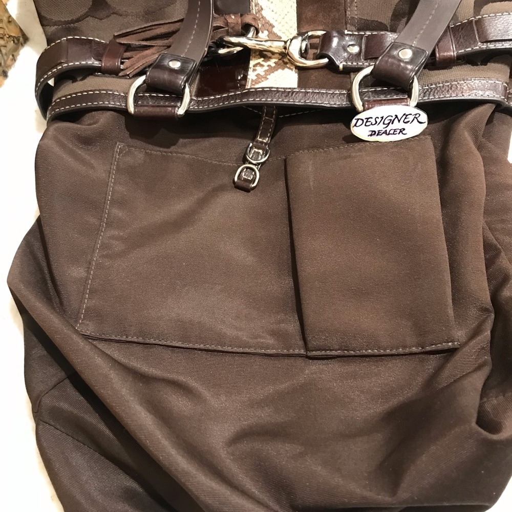 COACH Hampton Signature LTHR Trim Carryall 10264 - Picture 11 of 11